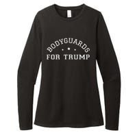 Bodyguards For Trump Vote 24 Funny Election 2024 Bodyguard Womens CVC Long Sleeve Shirt