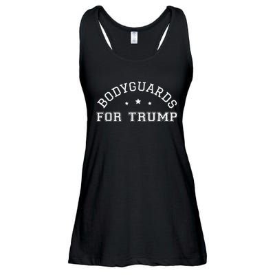 Bodyguards For Trump Vote 24 Funny Election 2024 Bodyguard Ladies Essential Flowy Tank