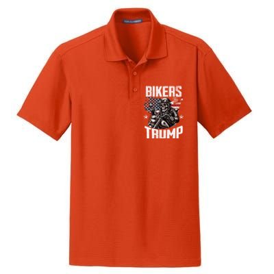 Bikers For Trump President Protrump Supporter 2024 Election Gift Dry Zone Grid Polo