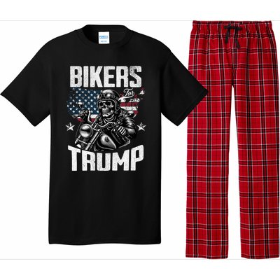 Bikers For Trump President Protrump Supporter 2024 Election Gift Pajama Set