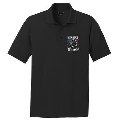 Bikers For Trump President Protrump Supporter 2024 Election Gift PosiCharge RacerMesh Polo