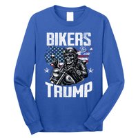 Bikers For Trump President Protrump Supporter 2024 Election Gift Long Sleeve Shirt