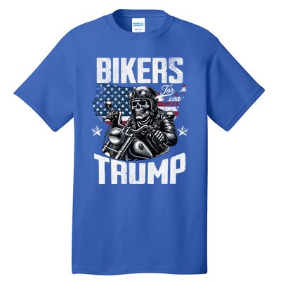 Bikers For Trump President Protrump Supporter 2024 Election Gift Tall T-Shirt