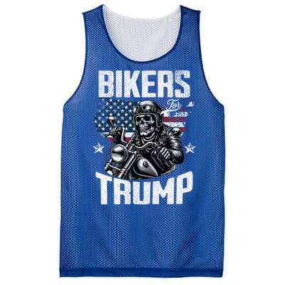 Bikers For Trump President Protrump Supporter 2024 Election Gift Mesh Reversible Basketball Jersey Tank