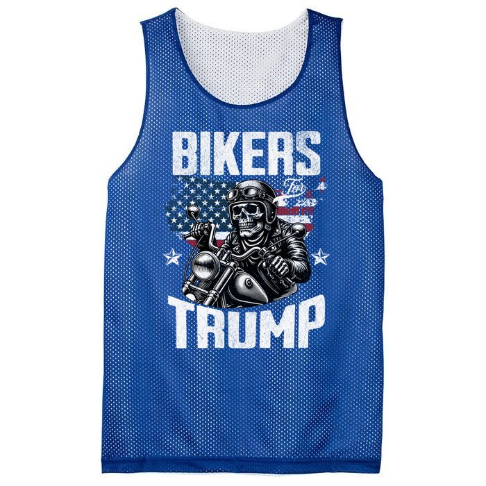 Bikers For Trump President Protrump Supporter 2024 Election Gift Mesh Reversible Basketball Jersey Tank