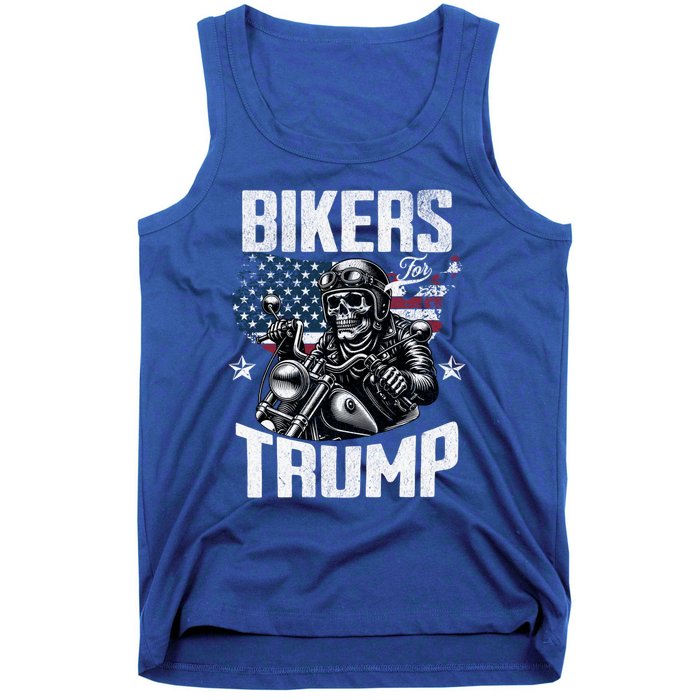 Bikers For Trump President Protrump Supporter 2024 Election Gift Tank Top