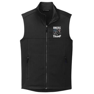 Bikers For Trump President Protrump Supporter 2024 Election Gift Collective Smooth Fleece Vest