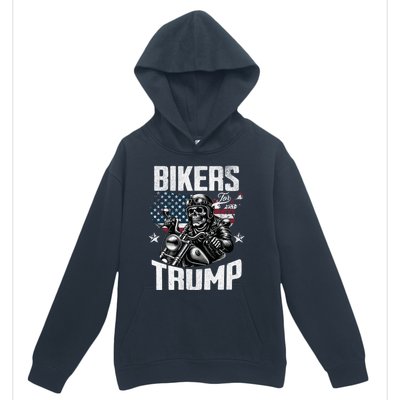 Bikers For Trump President Protrump Supporter 2024 Election Gift Urban Pullover Hoodie