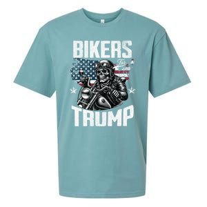 Bikers For Trump President Protrump Supporter 2024 Election Gift Sueded Cloud Jersey T-Shirt