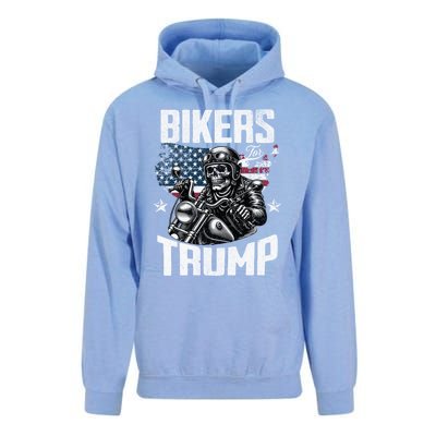 Bikers For Trump President Protrump Supporter 2024 Election Gift Unisex Surf Hoodie