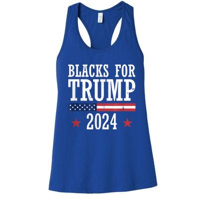 Blacks For Trump 2024 Presidential Election Republican Women's Racerback Tank