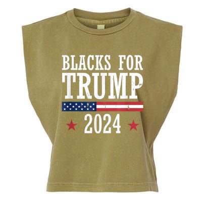 Blacks For Trump 2024 Presidential Election Republican Garment-Dyed Women's Muscle Tee