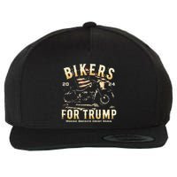 Biker For Trump 2024 Wool Snapback Cap