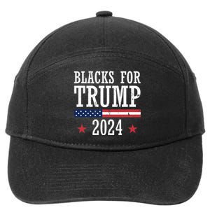 Blacks For Trump 2024 Presidential Election Republican 7-Panel Snapback Hat