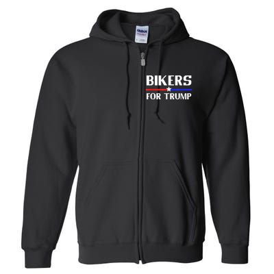 BIKERS FOR TRUMP 2024 Full Zip Hoodie