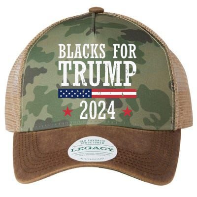 Blacks For Trump 2024 Presidential Election Republican Legacy Tie Dye Trucker Hat