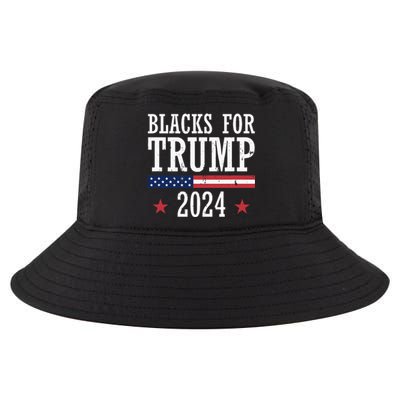 Blacks For Trump 2024 Presidential Election Republican Cool Comfort Performance Bucket Hat