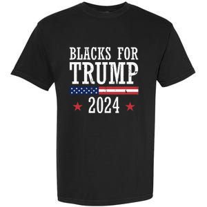 Blacks For Trump 2024 Presidential Election Republican Garment-Dyed Heavyweight T-Shirt