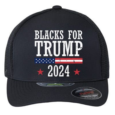 Blacks For Trump 2024 Presidential Election Republican Flexfit Unipanel Trucker Cap