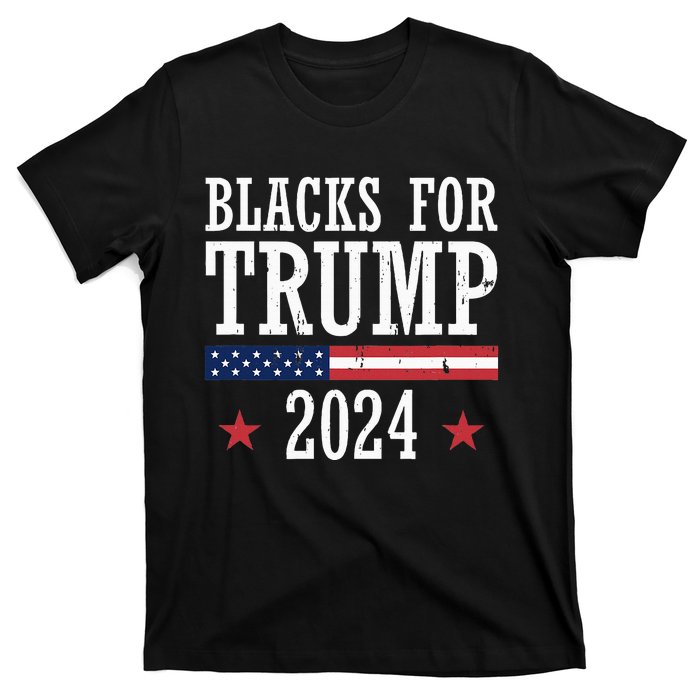 Blacks For Trump 2024 Presidential Election Republican T-Shirt