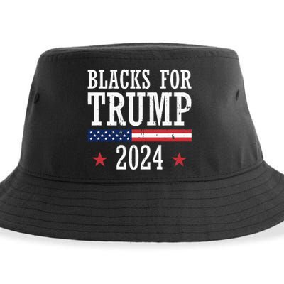 Blacks For Trump 2024 Presidential Election Republican Sustainable Bucket Hat