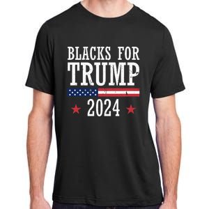 Blacks For Trump 2024 Presidential Election Republican Adult ChromaSoft Performance T-Shirt