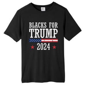 Blacks For Trump 2024 Presidential Election Republican Tall Fusion ChromaSoft Performance T-Shirt