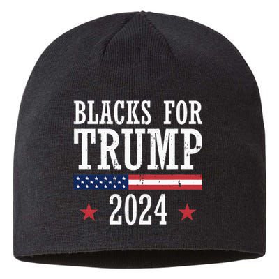 Blacks For Trump 2024 Presidential Election Republican Sustainable Beanie