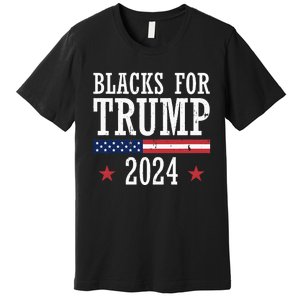 Blacks For Trump 2024 Presidential Election Republican Premium T-Shirt