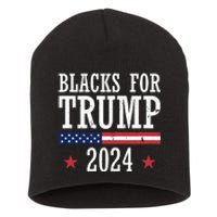 Blacks For Trump 2024 Presidential Election Republican Short Acrylic Beanie