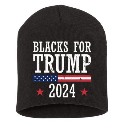 Blacks For Trump 2024 Presidential Election Republican Short Acrylic Beanie