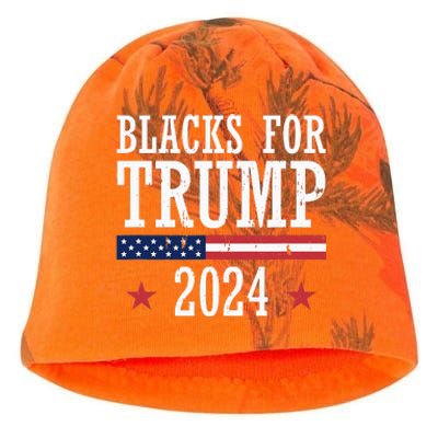 Blacks For Trump 2024 Presidential Election Republican Kati - Camo Knit Beanie