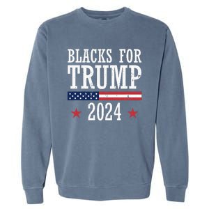 Blacks For Trump 2024 Presidential Election Republican Garment-Dyed Sweatshirt