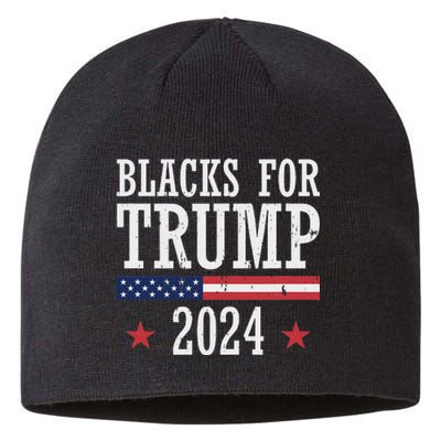 Blacks For Trump 2024 Presidential Election Support Sustainable Beanie