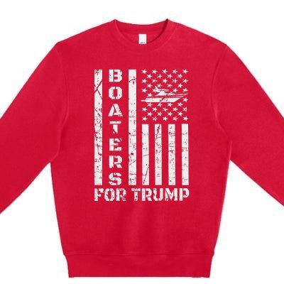 Boaters For Trump 2020 Boat Parade Support Trump Premium Crewneck Sweatshirt