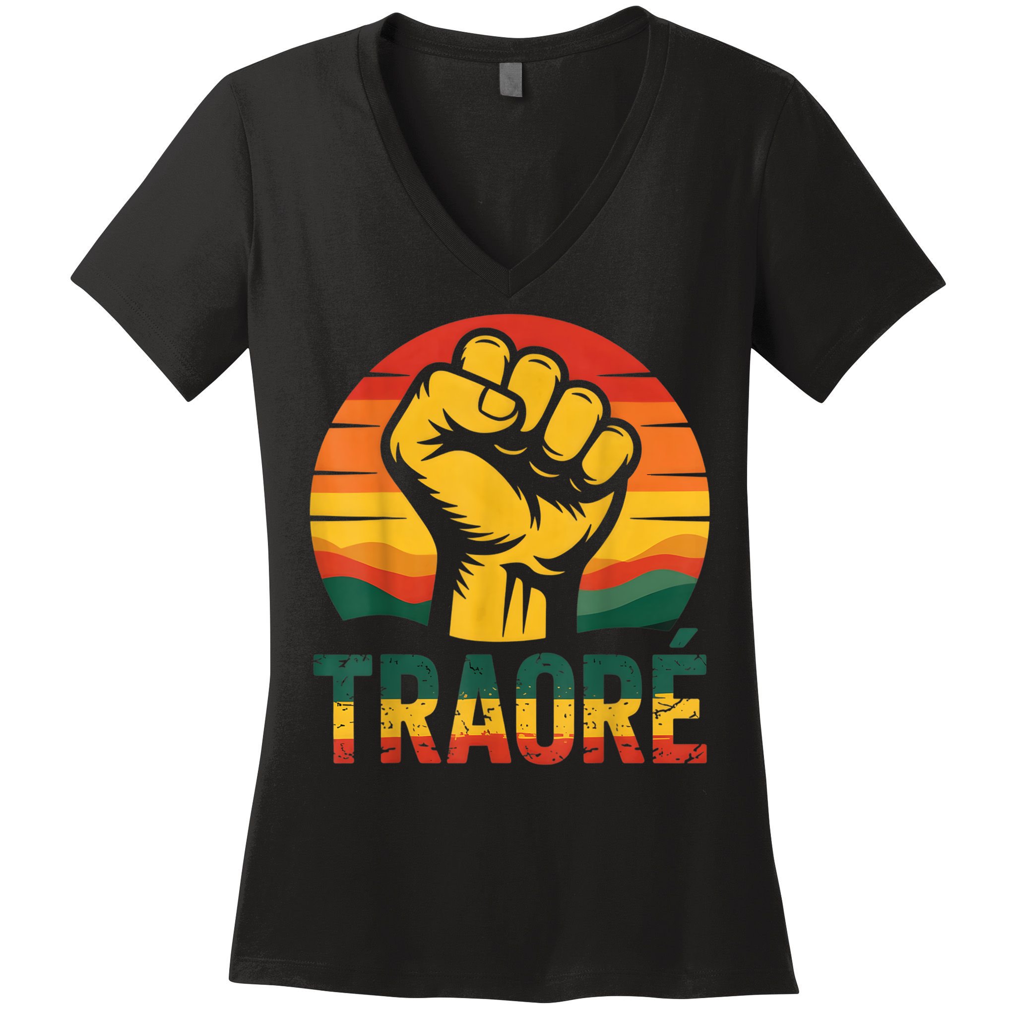 Burkina Faso-Ibrahim Traoré / Thomas Sankara Africa Women's V-Neck T-Shirt