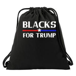 BLACKS FOR TRUMP SHIRTS 2024 Drawstring Bag