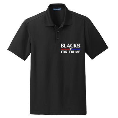 BLACKS FOR TRUMP SHIRTS 2024 Dry Zone Grid Polo