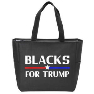 BLACKS FOR TRUMP SHIRTS 2024 Zip Tote Bag