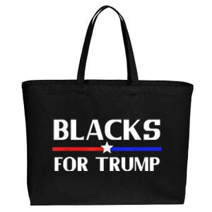 BLACKS FOR TRUMP SHIRTS 2024 Cotton Canvas Jumbo Tote