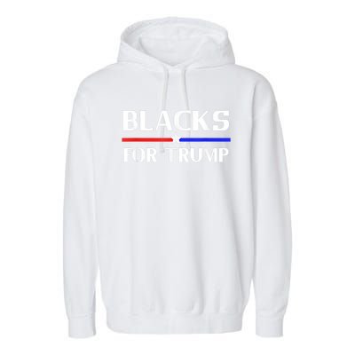 BLACKS FOR TRUMP SHIRTS 2024 Garment-Dyed Fleece Hoodie