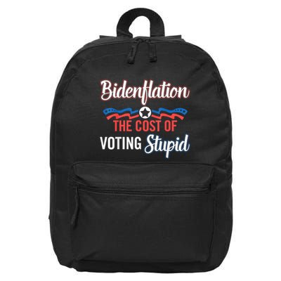 Biden Flation The Cost Of Voting Stupid Anti Biden 16 in Basic Backpack
