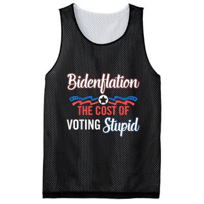 Biden Flation The Cost Of Voting Stupid Anti Biden Mesh Reversible Basketball Jersey Tank