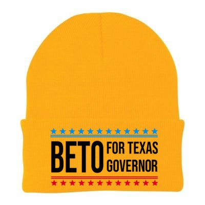 Beto For Texas Governor 2024 Politician Campaign Logo Knit Cap Winter Beanie