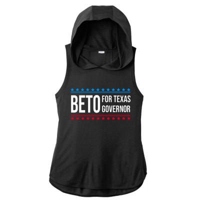 Beto For Texas Governor 2024 Politician Campaign Logo Ladies PosiCharge Tri-Blend Wicking Draft Hoodie Tank