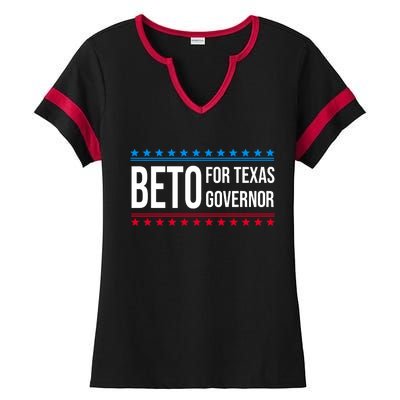 Beto For Texas Governor 2024 Politician Campaign Logo Ladies Halftime Notch Neck Tee