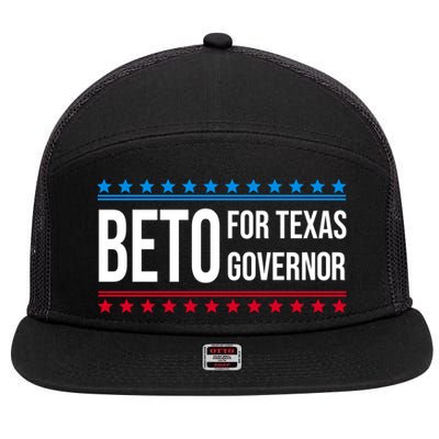 Beto For Texas Governor 2024 Politician Campaign Logo 7 Panel Mesh Trucker Snapback Hat