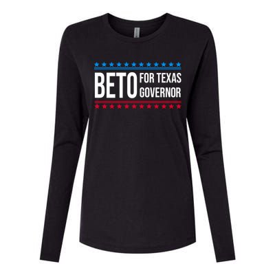 Beto For Texas Governor 2024 Politician Campaign Logo Womens Cotton Relaxed Long Sleeve T-Shirt