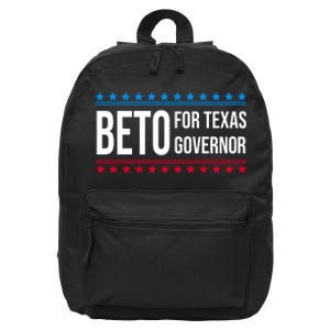 Beto For Texas Governor 2024 Politician Campaign Logo 16 in Basic Backpack