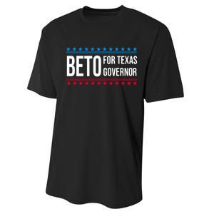 Beto For Texas Governor 2024 Politician Campaign Logo Performance Sprint T-Shirt